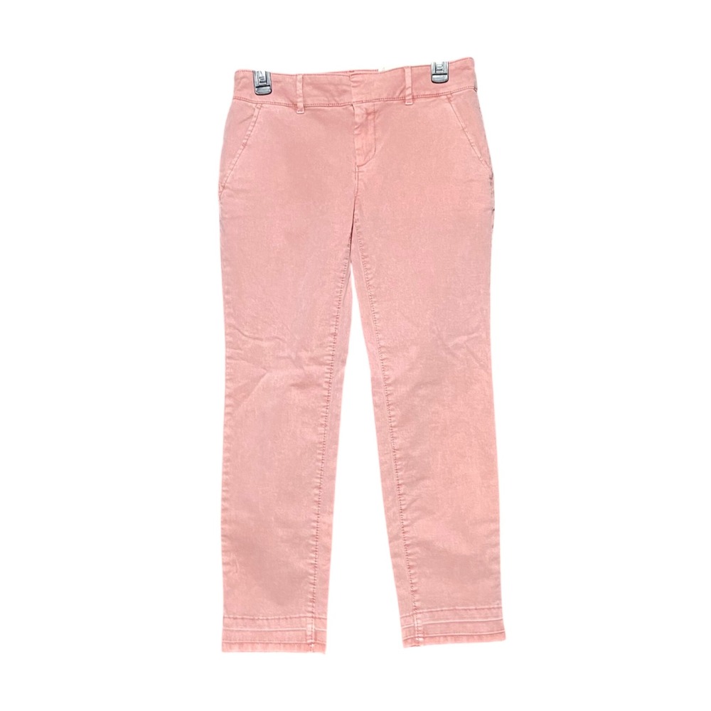 LOFT Pink Girlfriend Chino Pants Womens Size 4 Slim Hip Stretch Cotton Twill NWT